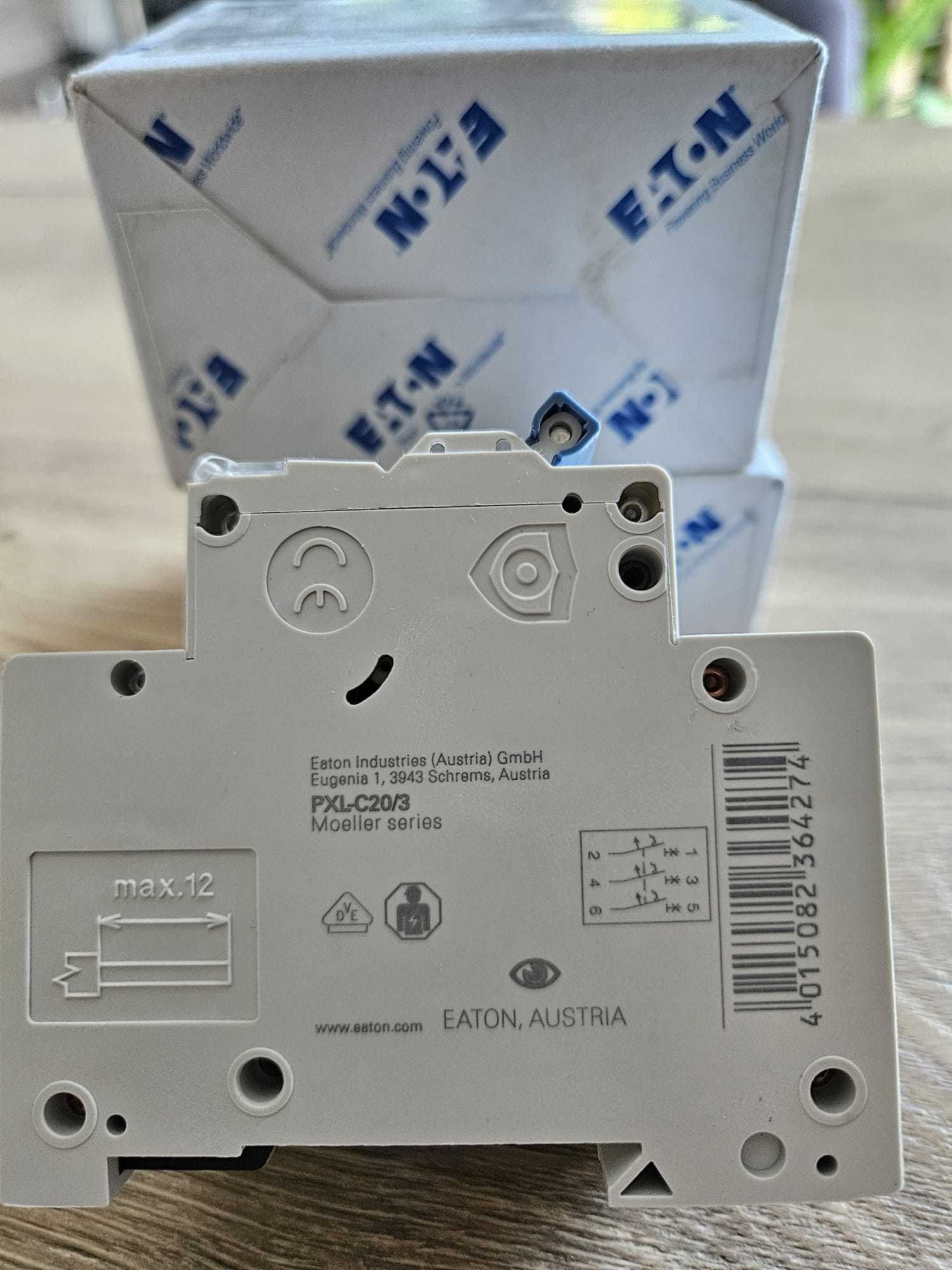 Wyłącznik instalacyjny Eaton PXL-C20/3, 20 A,  236427  5 szt