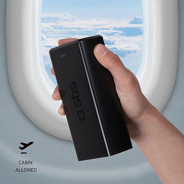 Powerbank SBS TTBB30000PD20K 30000 mAh 2 x USB-C 2 x USB-A - czarny