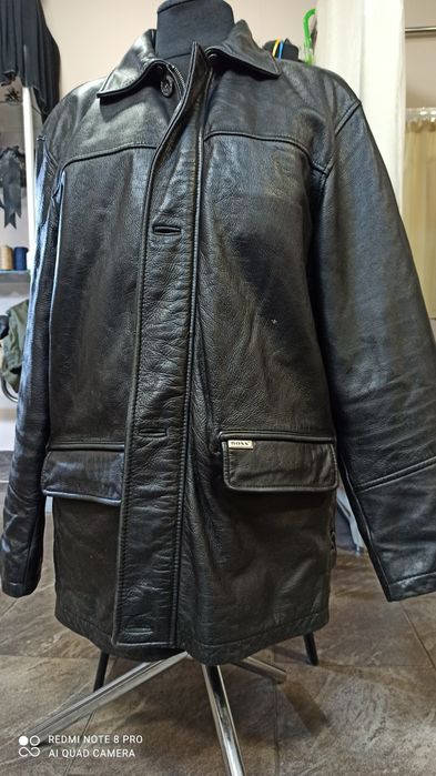 Кожаная куртка демісезон HUGO BOSS ХХL