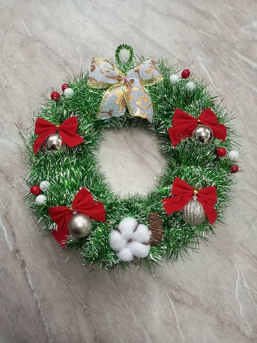 Вінок Різдвяний, віночок на Новий рік, декор, ручна робота