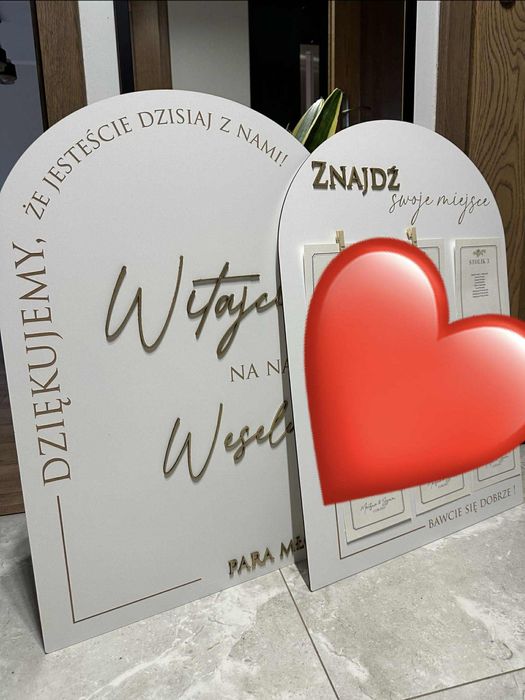 Zestaw tablic - wesele, ślub, tablica powitalna, plan stolow