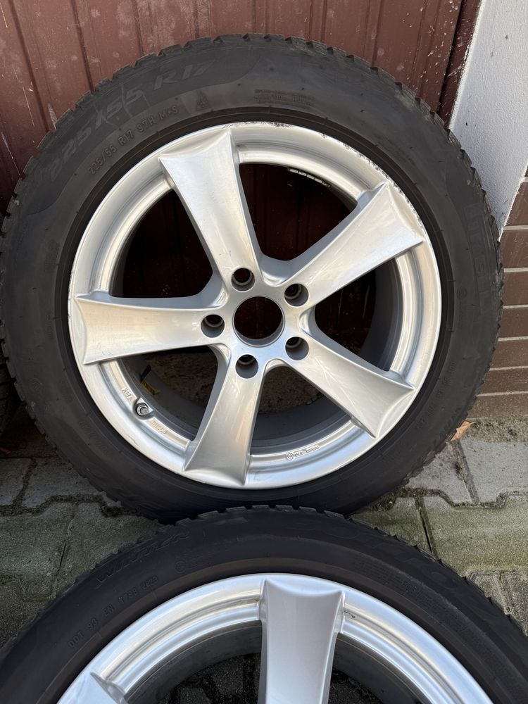 Koła felgi 5x120 opony zimowe pirelli 225 55 r 17 bmw dezent et34