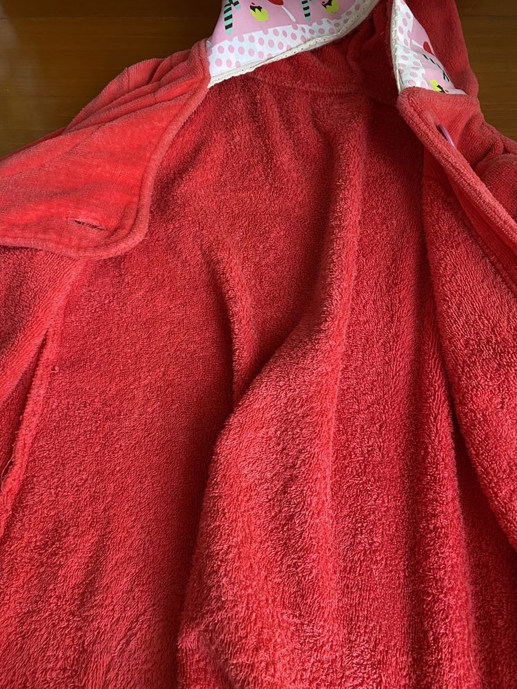 Robe imaginarium manga comprida vermelho com doces 4/5 anos