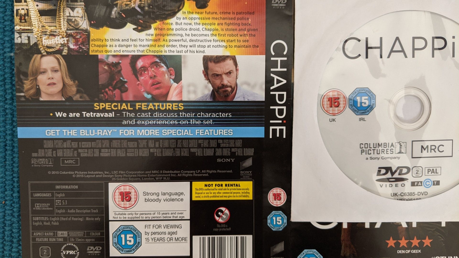 Film Chappie na DVD