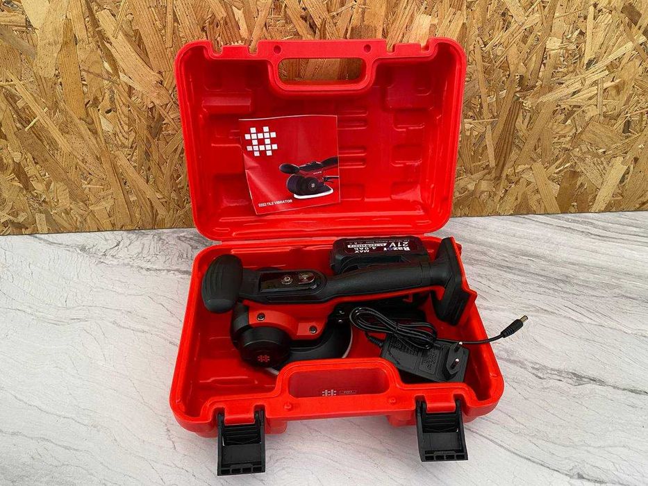 123 мм Віброприсоска Shijing 9393 + Акб 4.0Ah Біла гума з регулюванням