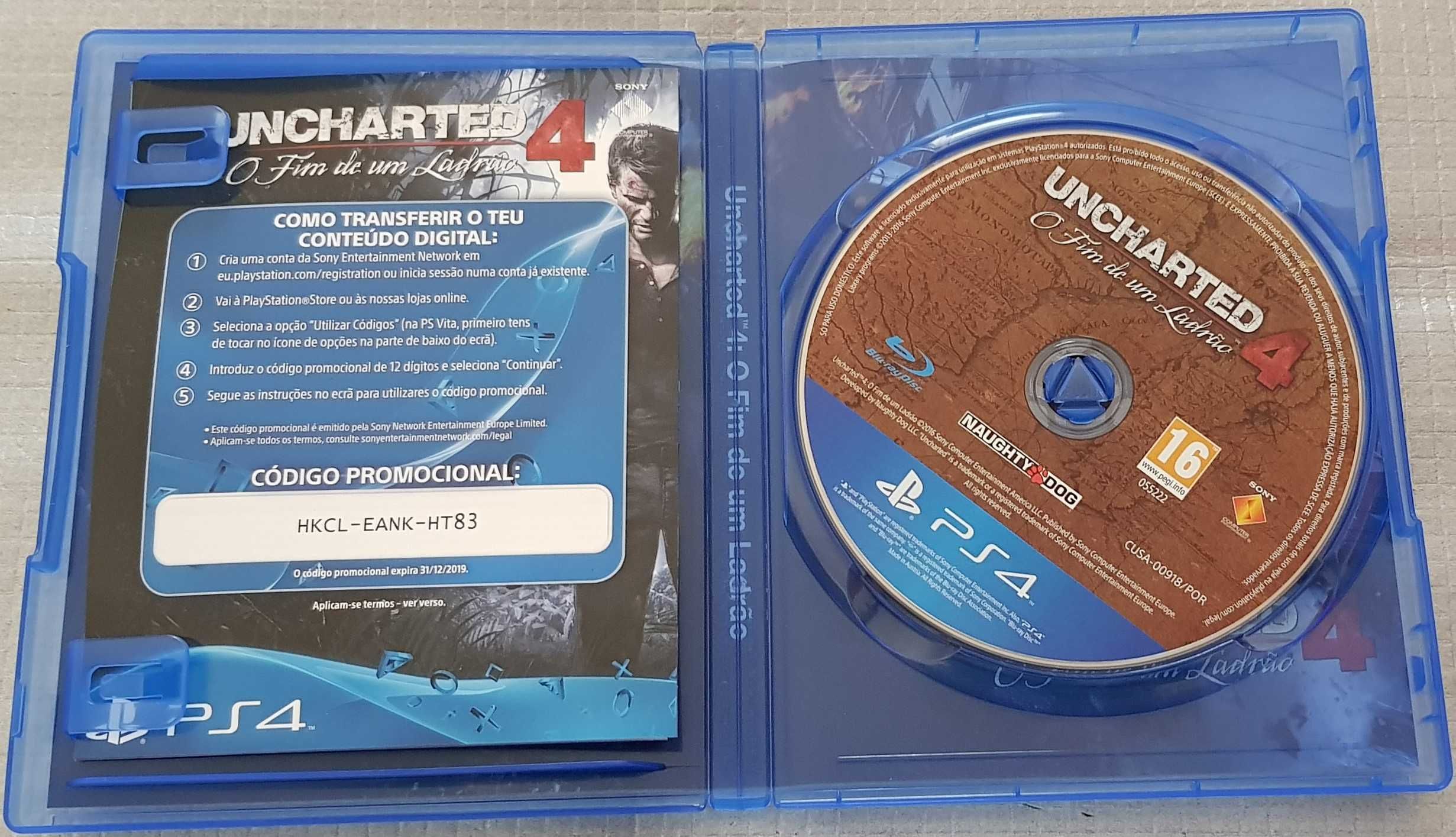 Uncharted 4 - Jogo PS4