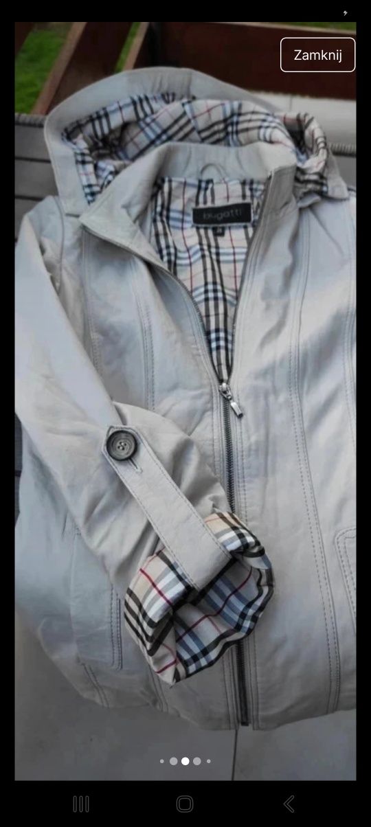 kurtka parka skórzana bugatti