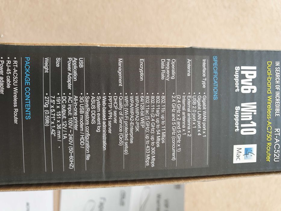Ruter wi fi ASUS RT AC52U