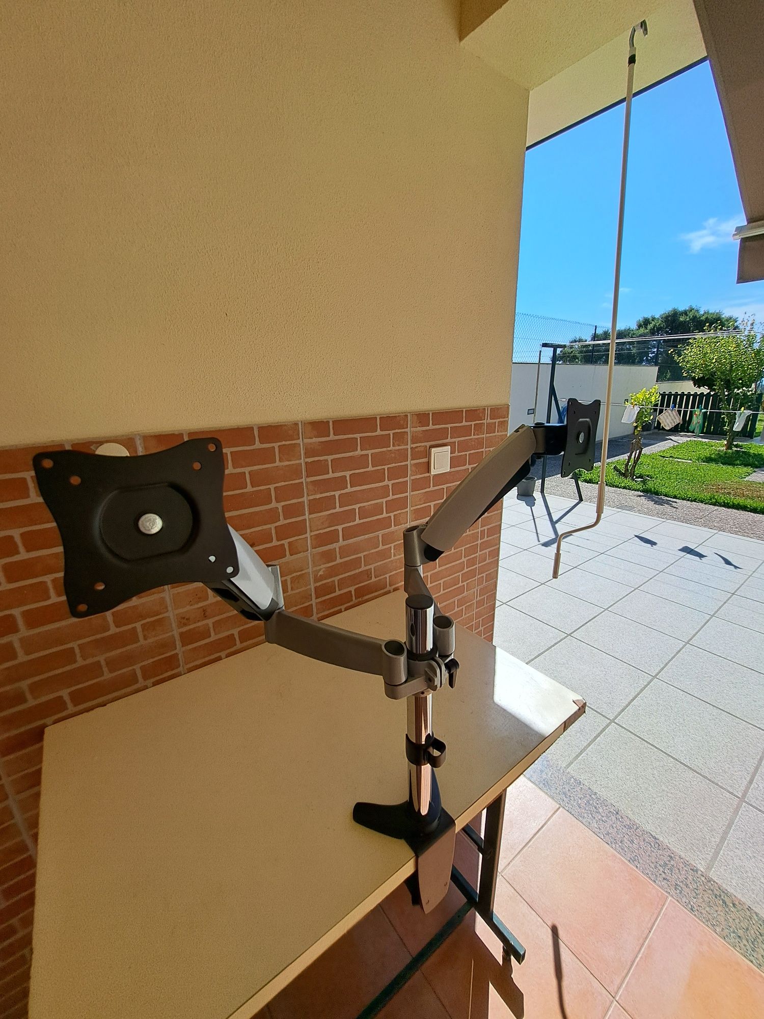 Suporte duplo para 2 monitores de PC/TV ou TV