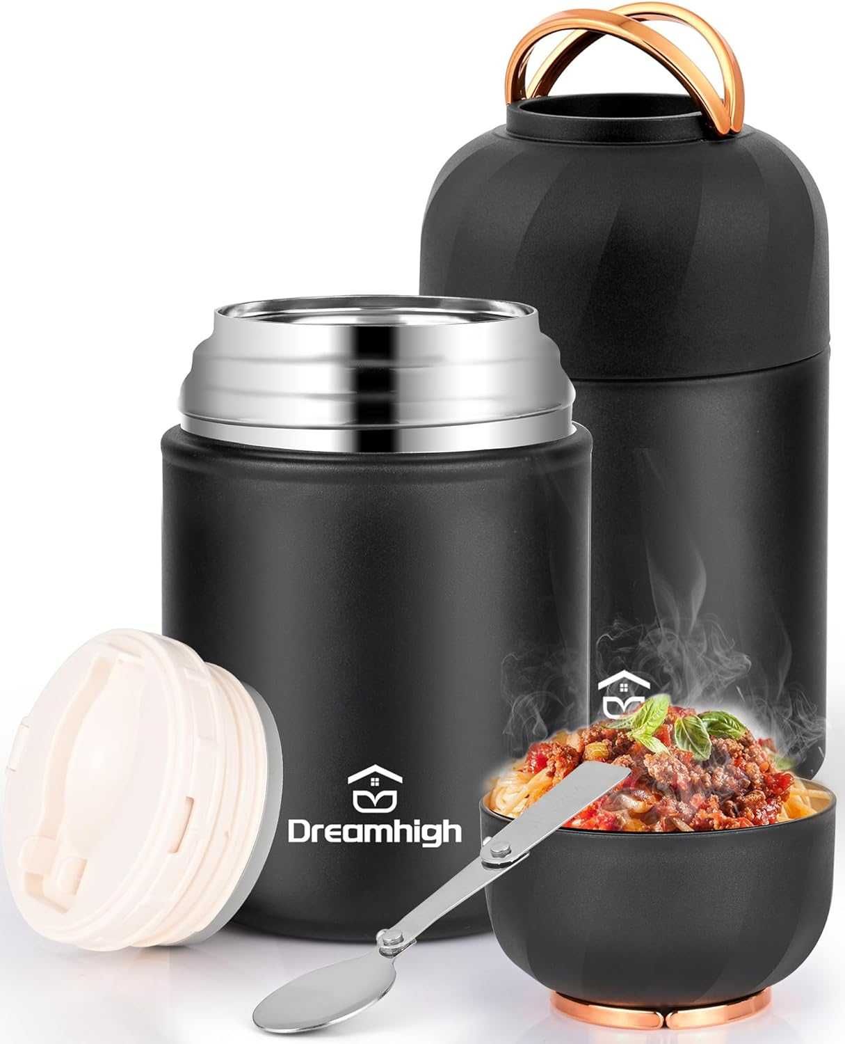Dreamhigh® Pojemnik termiczny na żywność, 850 ml, ze stali nierdzewnej