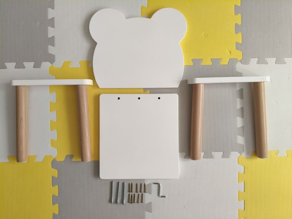 Krzesełko dla dziecka Miś białe