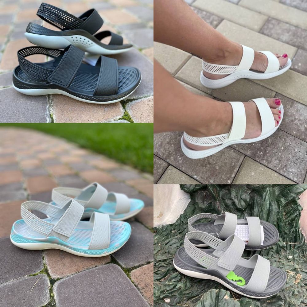 Crocs sandal 360 жіночі сандалі крокс босоніжки чорні сірі білі 37 38