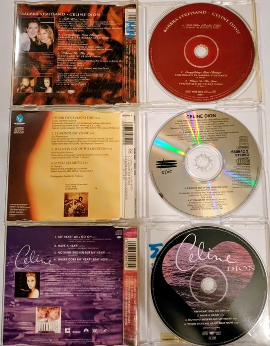 Celine Dion. Trzy CD single