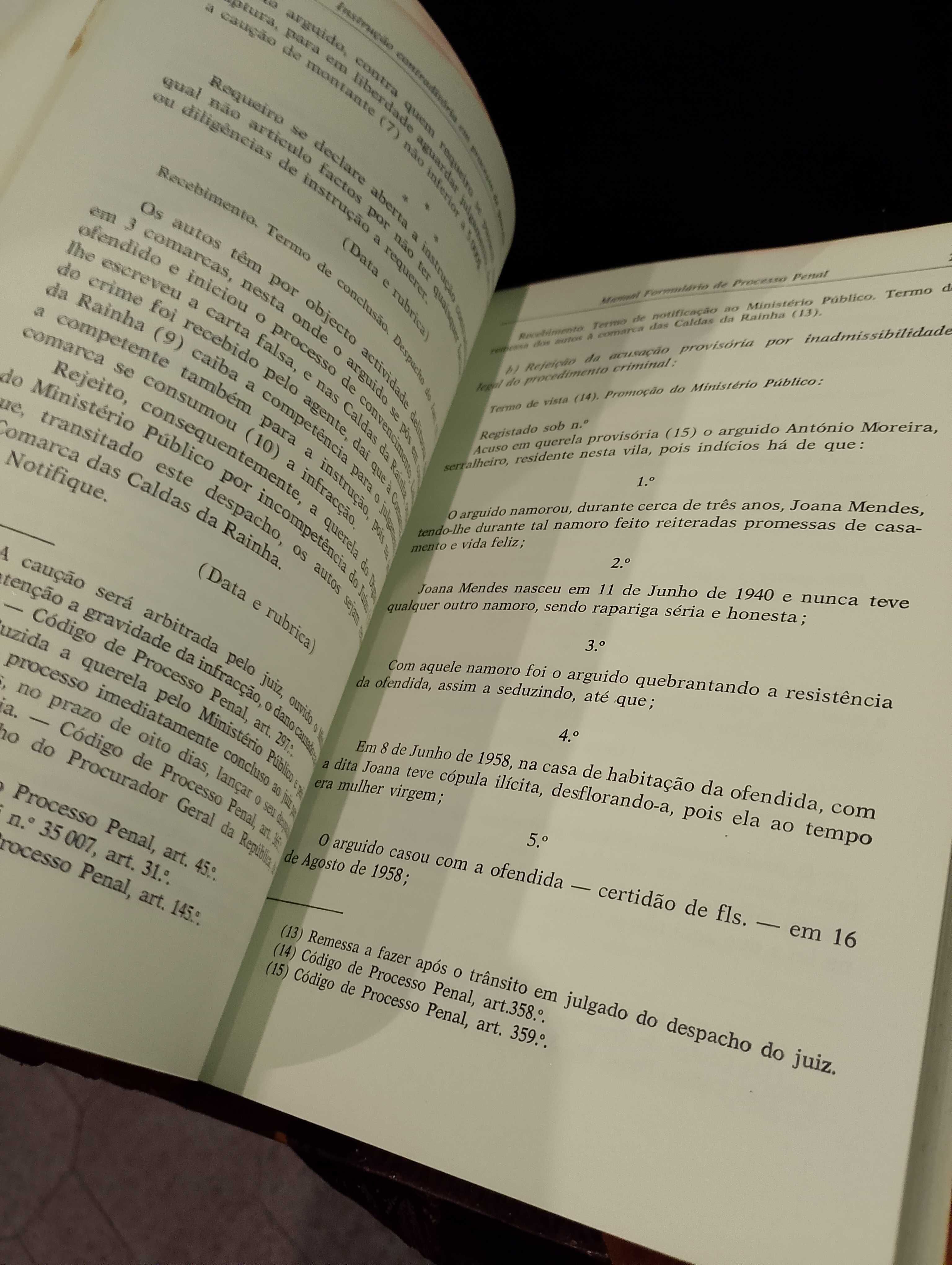 Manual Formulário de Processo Penal 1964 João de Deus Pinheiro Farinha