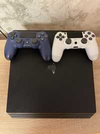 PS 4 Pro 1 tb CUH 7216B оригінал, б.у + 2 геймада, + 2 диска