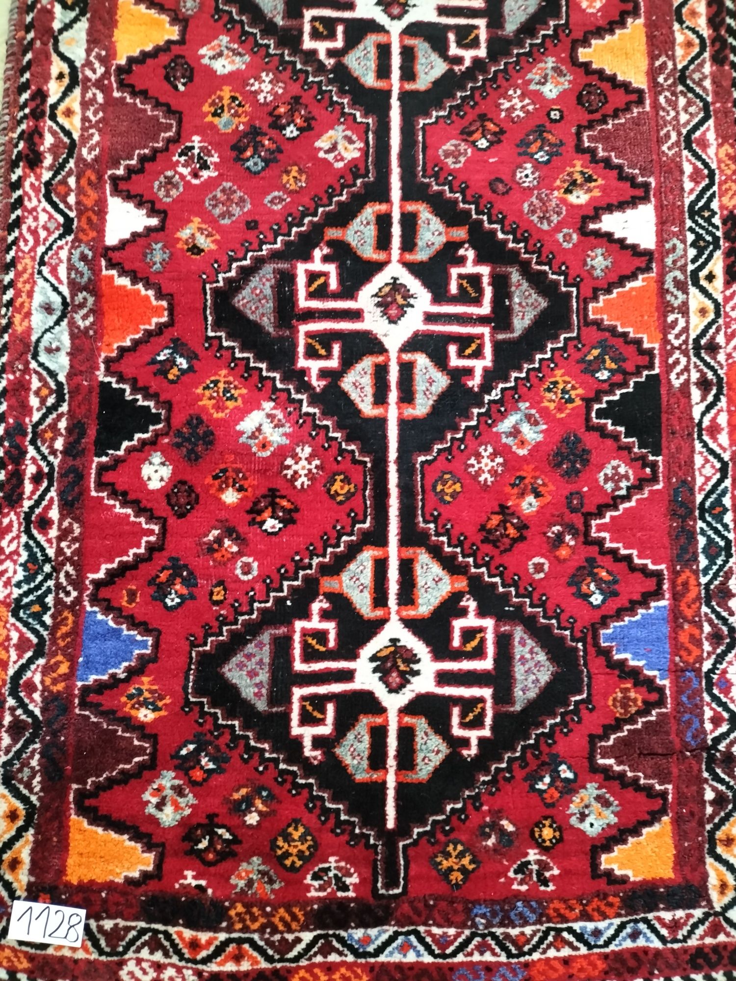 Piękny ręcznie tkany wełniany chodnik Hamadan 75x220cm