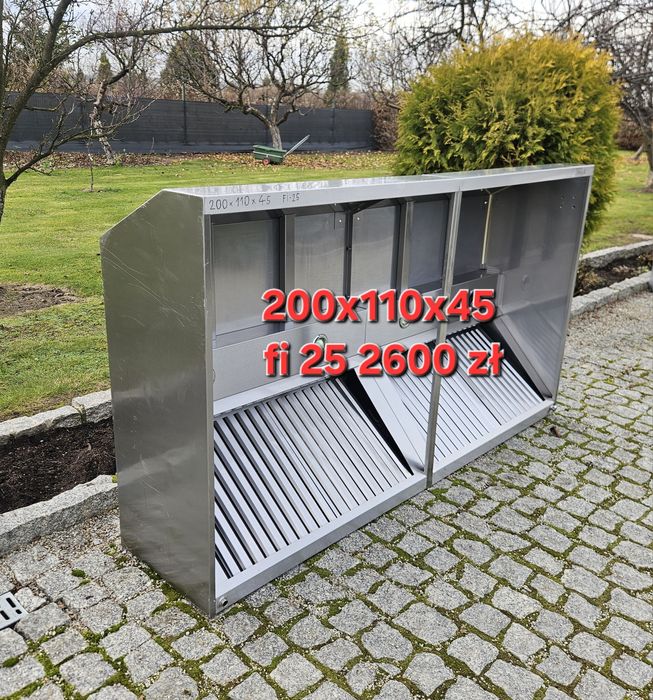 Okap przyścienny, okap gastronomiczny skrzyniowy