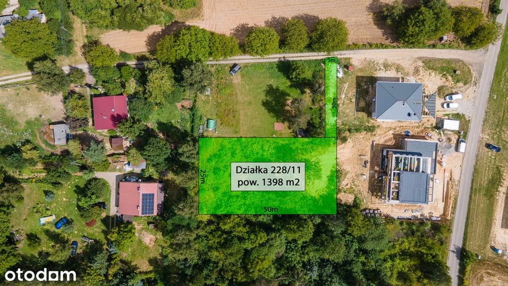 Działka budowlana 1398m² – Panieńszczyzna, Jastków