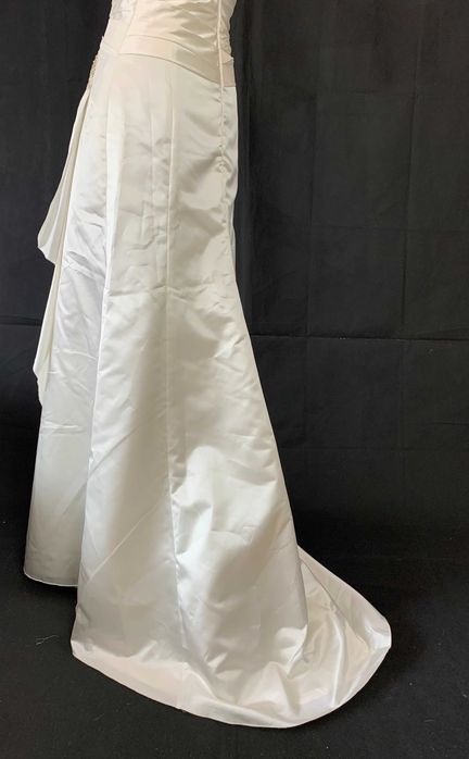 Nowa Suknia Ślubna Klasyczna Ivory M 38 Satyna Gorset Okazja Linia A