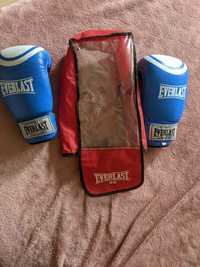 Кожаные боксёрские перчатки Everlast