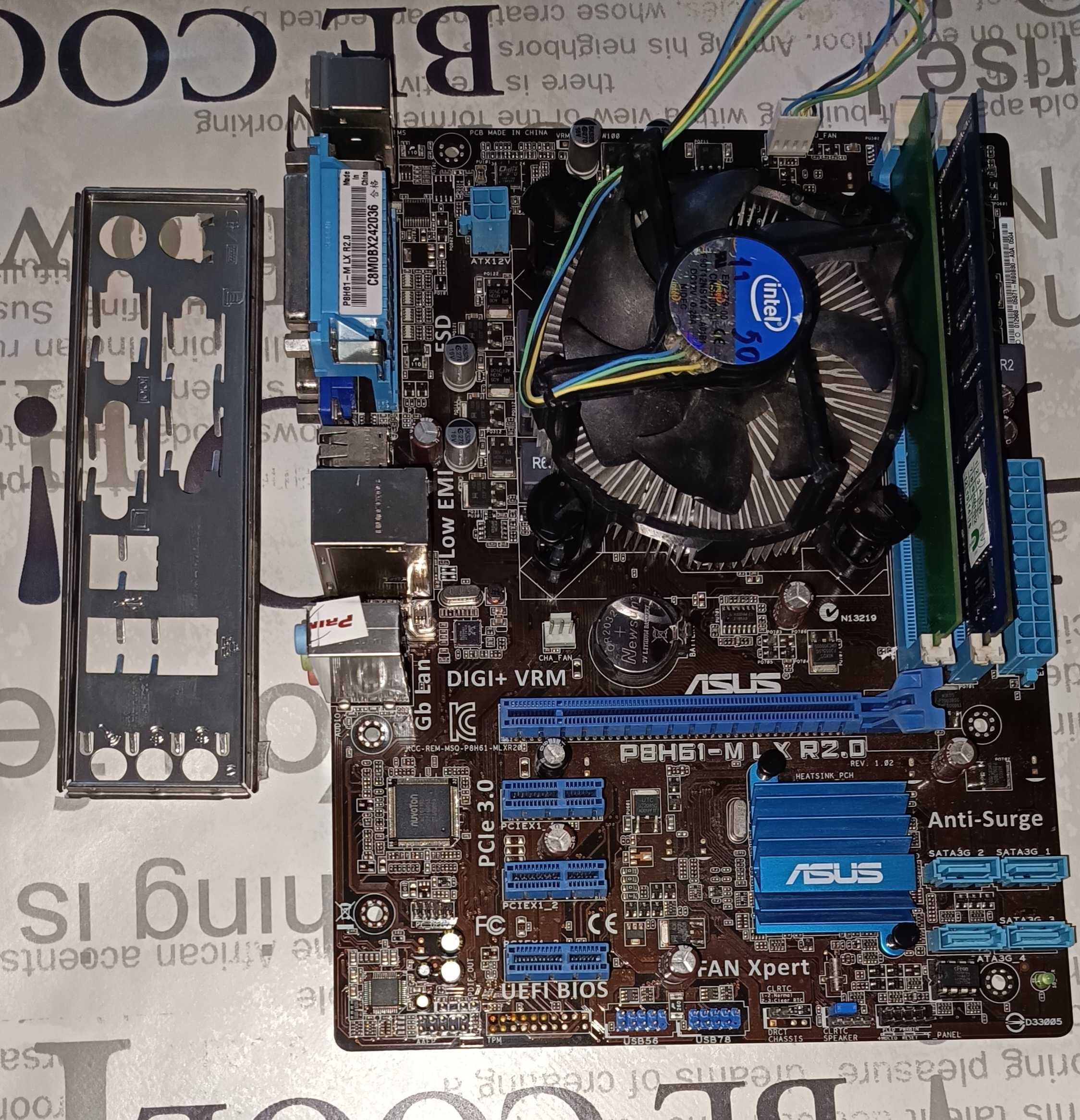 Комплект на сокете 1155, Core I5 2500, DDR3 8Gb