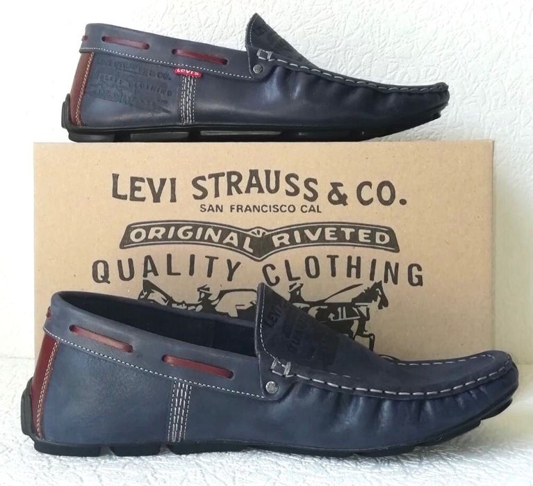 Levi’s мужские мокасины кожа левайс макасины летняя обувь levis левис