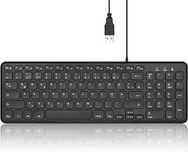 Perixx PERIBOARD-213 przewodowa klawiaturaUSB ciche przyciskiDE QWERTZ