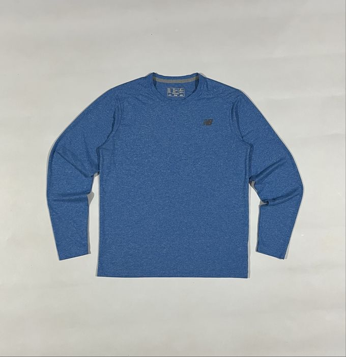 Блакитна спортивна кофта нью баланс лонгслив new balance, m, оригінал