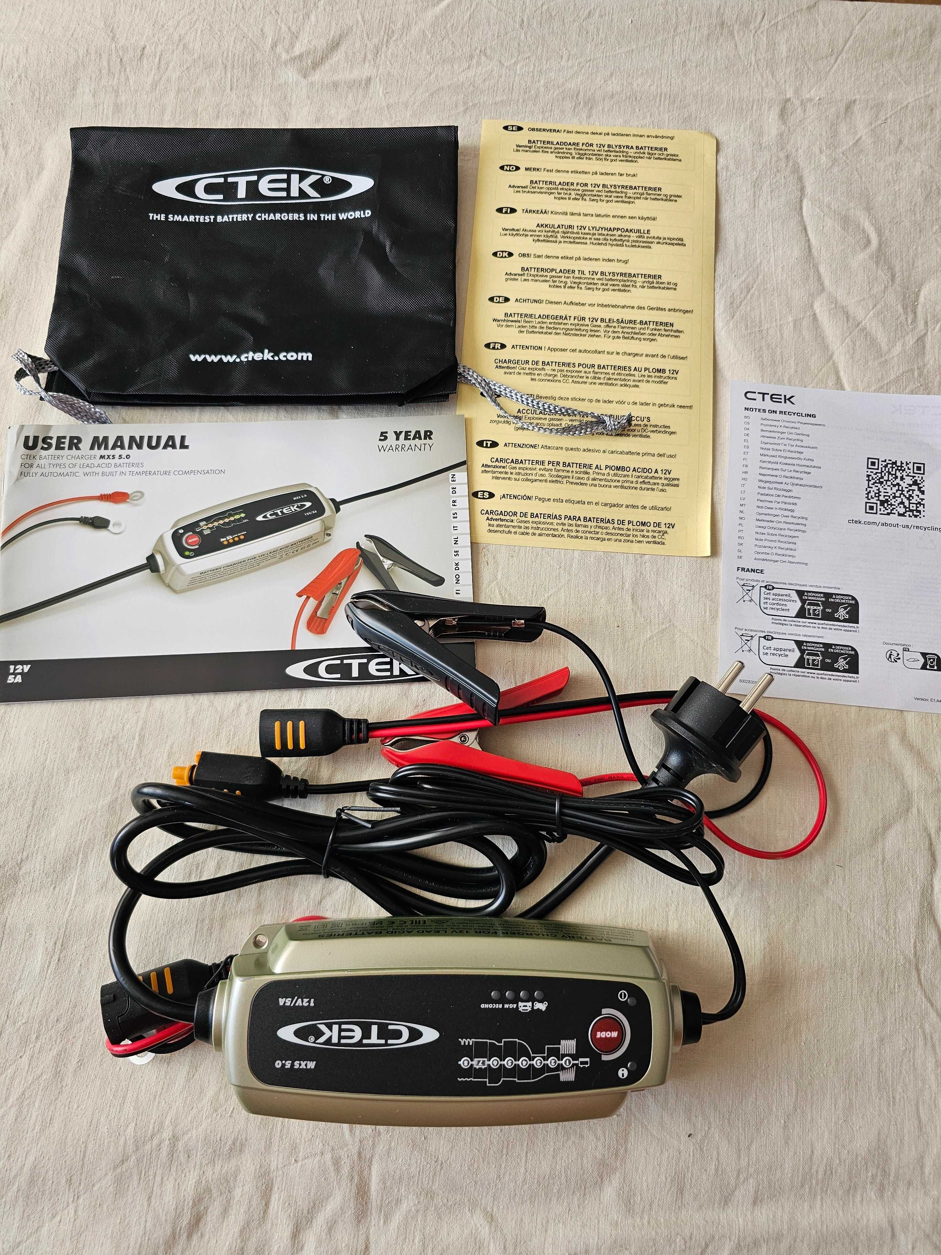 NOWA CTEK MXS 5.0 56-305 Prostownik Trybem Regeneracji i Trybem AGM