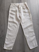Lniane Spodnie Zara, r. 140 cm
