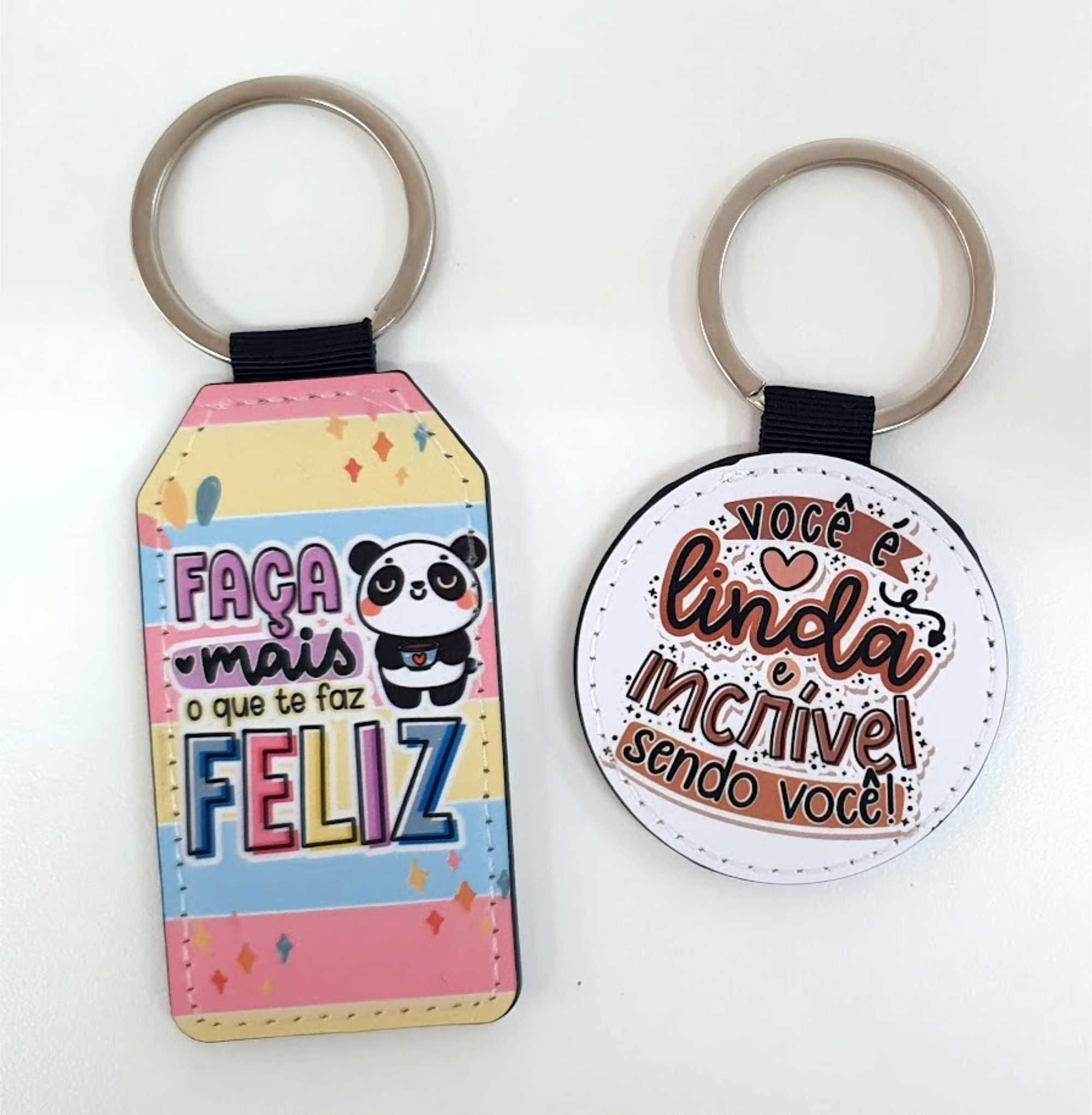 Porta chaves de acrílico ou pele - personalizado