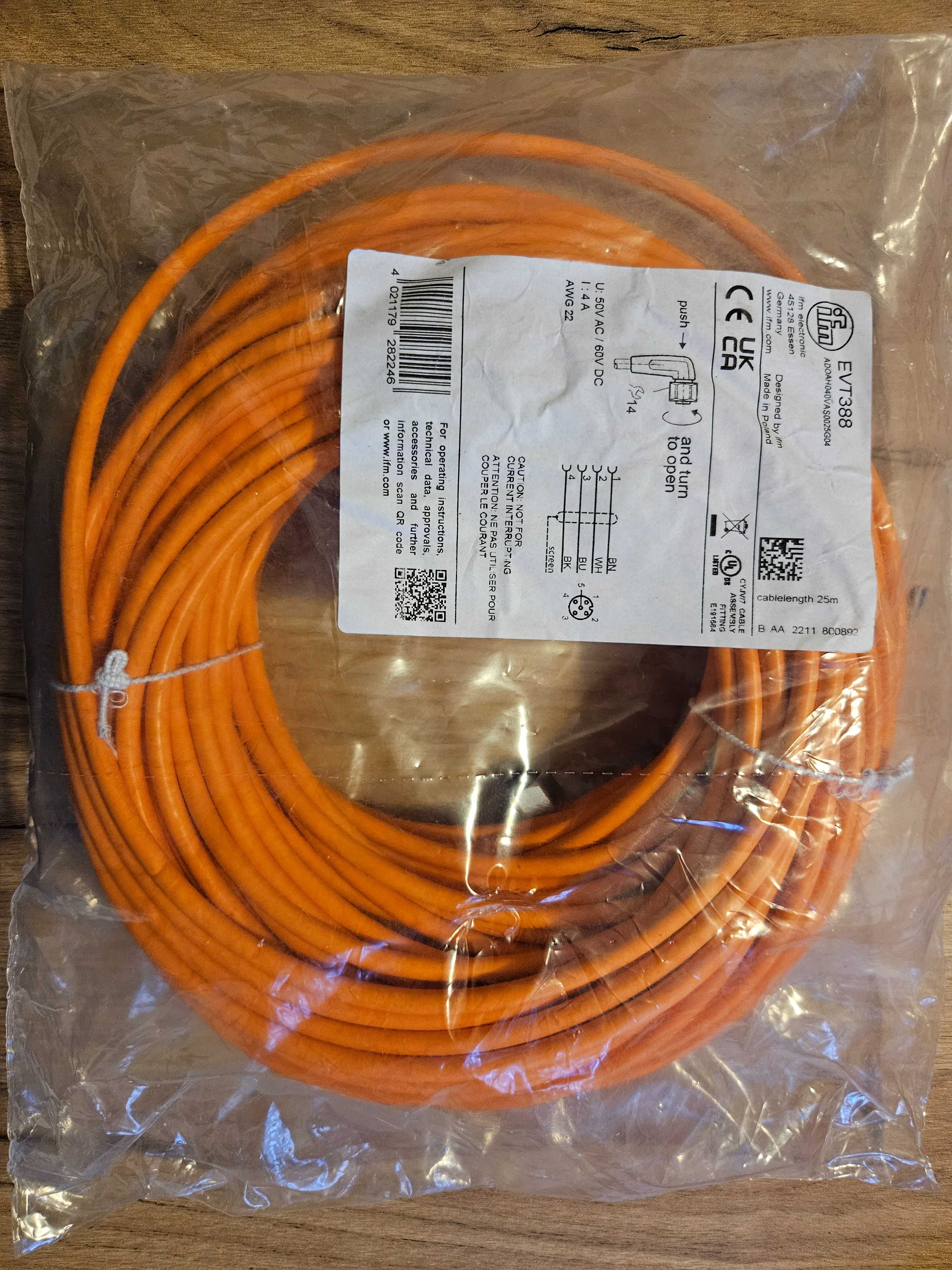 Przewód IFM EVT388 25M (3SZTUKI)