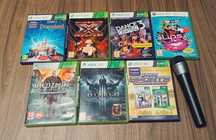7 gier + mikrofon Xbox360 komplet