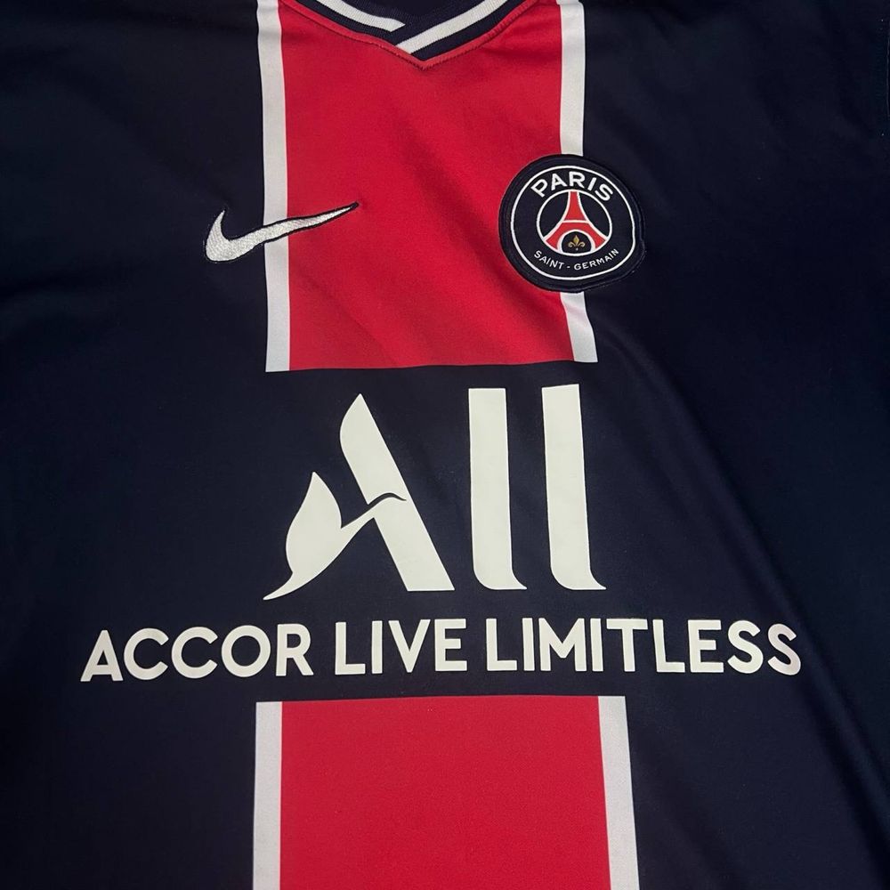 футболка Nike PSG синего красного белого цвета футбольная l