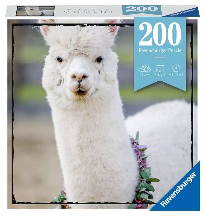 Puzzle 200 elementów. Moment. Alpaka. Ravensburger