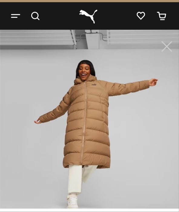 Пуховик жіночий  Puma Long Hooded Down Coat