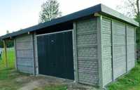 Garaż betonowy z płyt płyty  komórka ogrodzenie dach