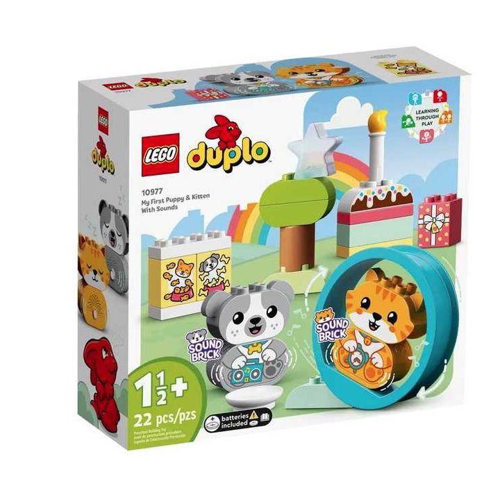 LEGO DUPLO Mój pierwszy szczeniak i kotek z odgłosami 10977