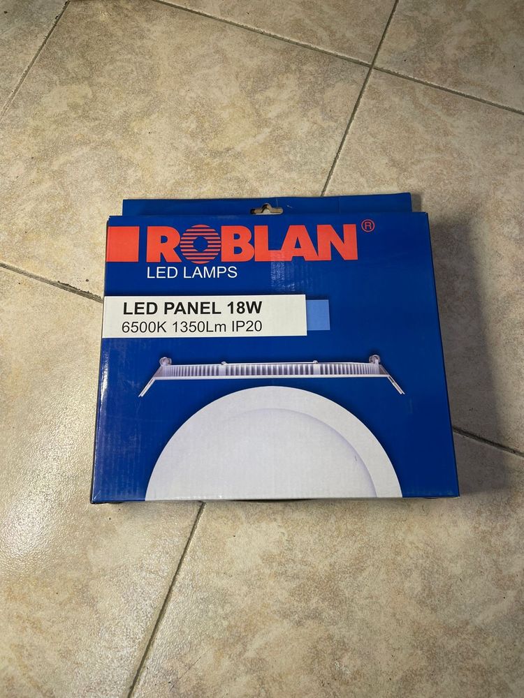 Foco Iluminaçao ROBLAN Led Panel Circular 18w 6500K 1350Lm