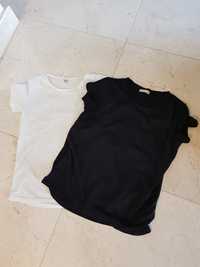 Conjunto de 2 camisolas t-shirt preta e branca