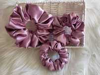 Scrunchie Lili M, ozdobna gumka do włosów, handmade