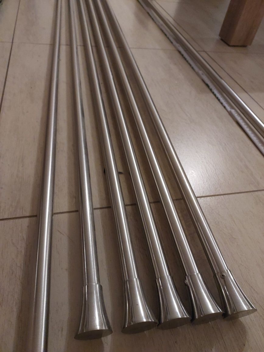 Karnisze 6 sztuk srebrne całość