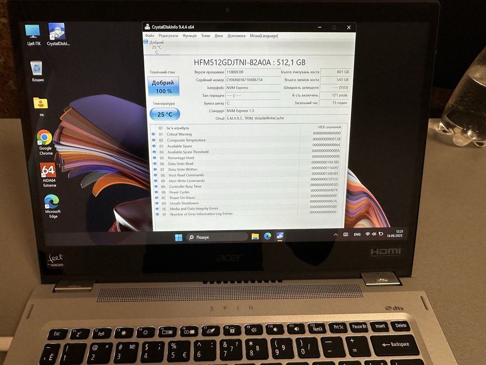 Ноутбук Acer Spin 3 SP314-54N-50W3 Silver (NX.HQ7AA.001)