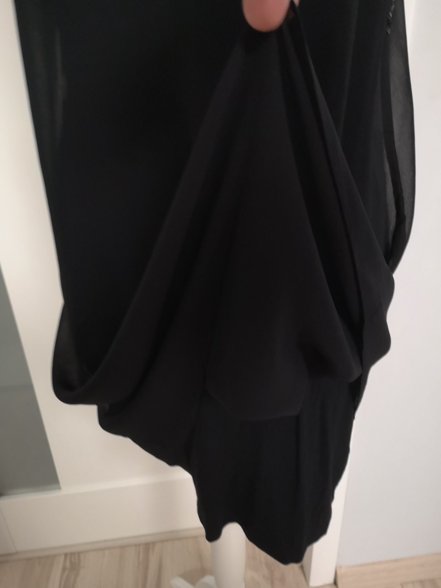 Sukienka L 40 - Wallis - świecąca  mieniącą bez rękawa czarna
