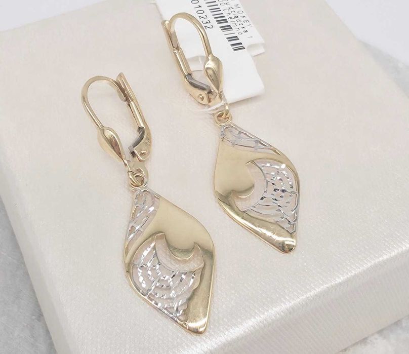 Złote kolczyki wiszące 585 GOLD MONEY