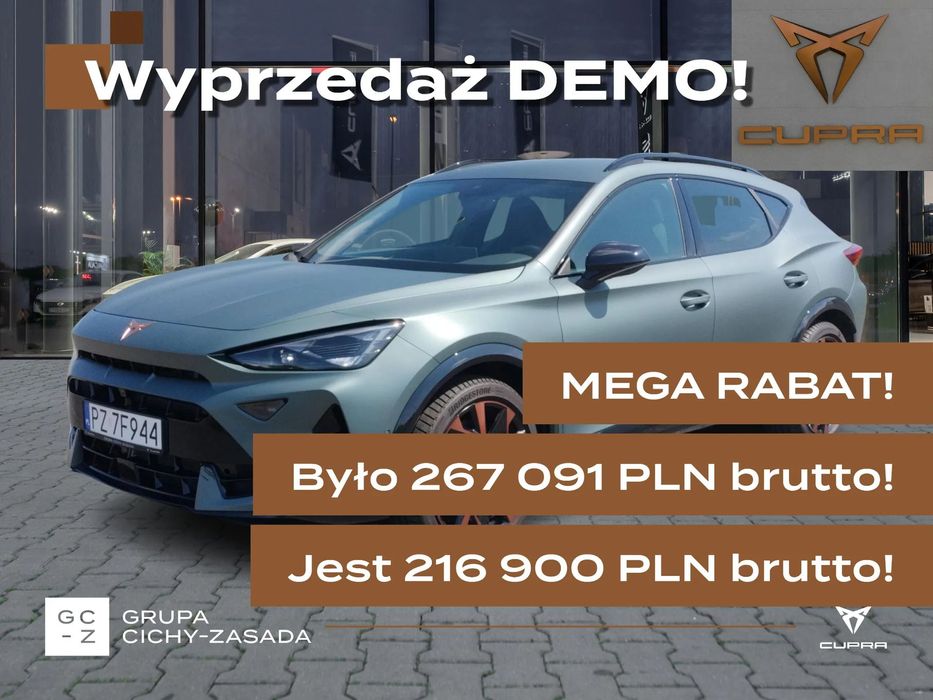 Cupra Formentor VZ 2.0 TSI 333 KM 7-biegowa automatyczna - DSG 4Drive, DEMO OD RĘKI!!