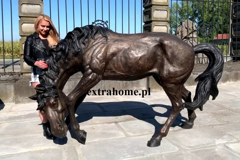 Koń z brązu rzeźba . Figura konia z brązu H120cm