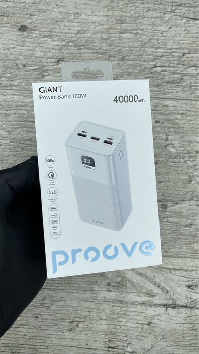 Потужний павербанк для ноутбука Proove Giant 40000 mAh 100w пруве