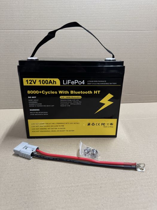 Акумулятор LiFePO4 12В 100 Ah з BMS Bluetooth і підігрівом
