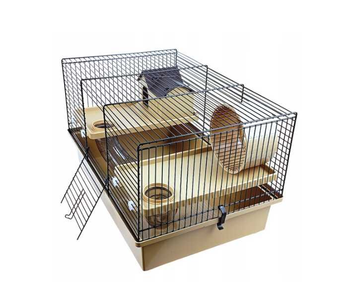 Klatka dla chomika/myszki + kuweta, domek, tunele, kołowrotek